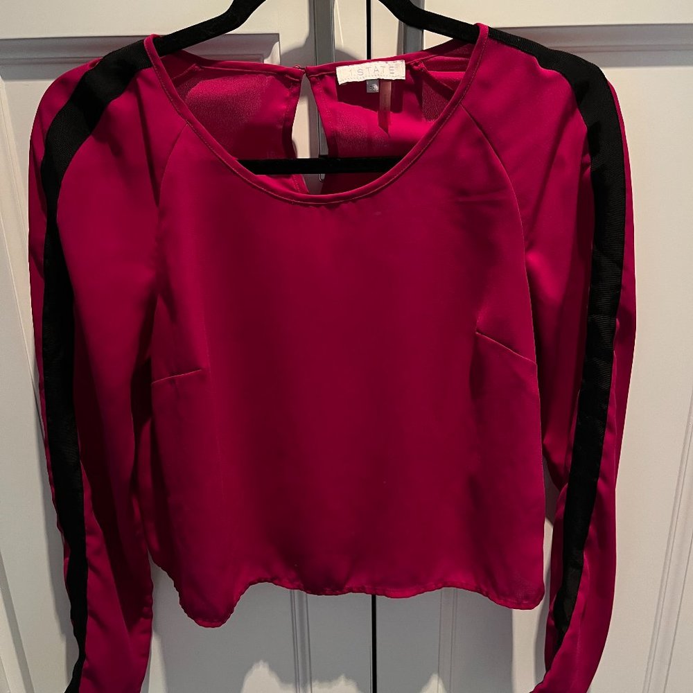 1.State Pink/Black blouse - Small